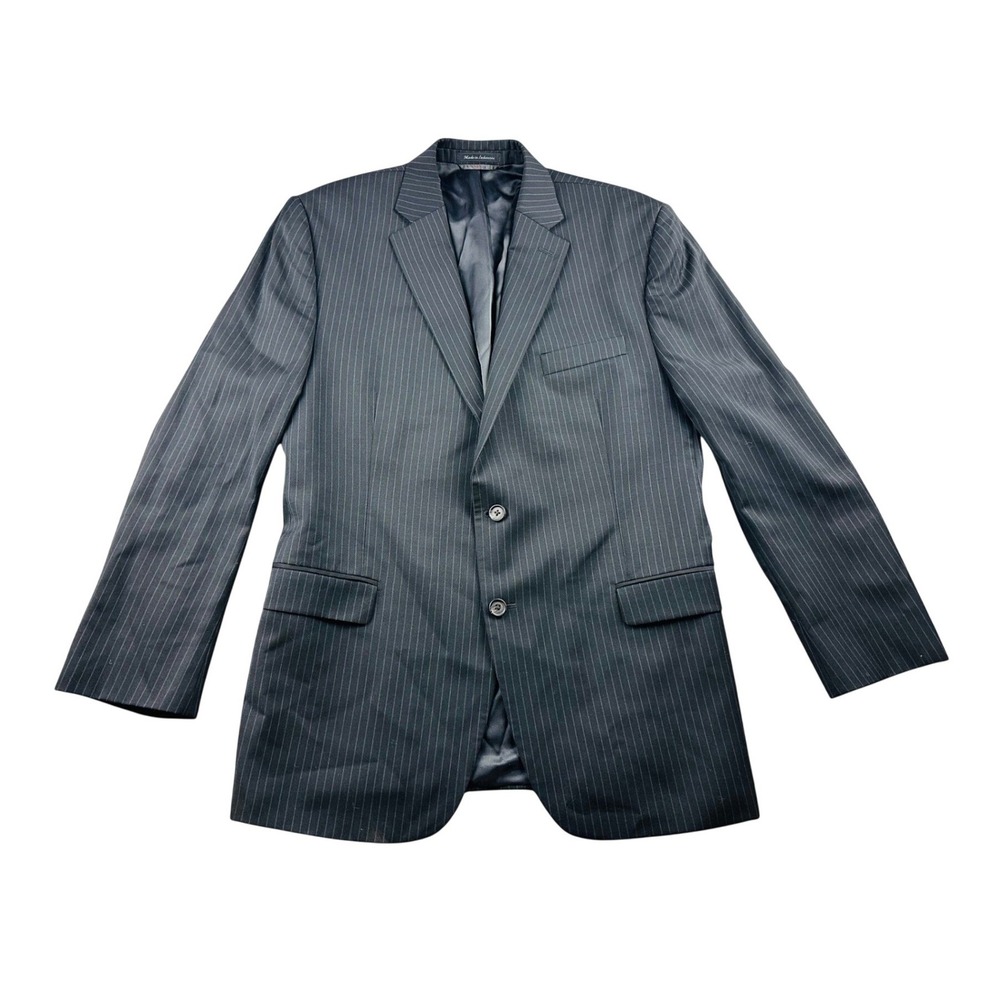 Lauren Ralph Lauren Blazer Men 42R Blue Pinstripe Two Button Professional Office